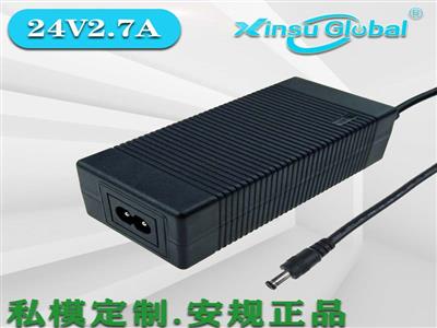 EN60601醫療認證24V2.7A急救呼吸機電源適配器美國UL認證24V2.5A電源適配器